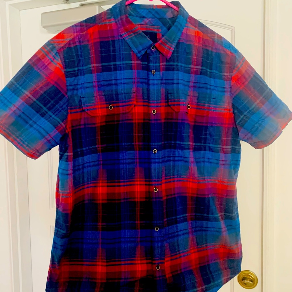 Plaid button down casual shirt. Worn just a few times